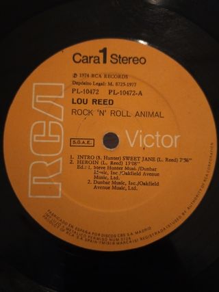 Vinilo Lou Reed.
