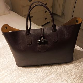 BOLSO PIEL AUTENTICO LONGCHAMP BURDEOS 