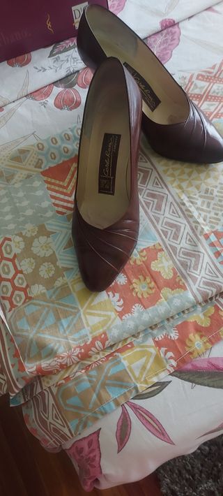 Zapatode alto de piel