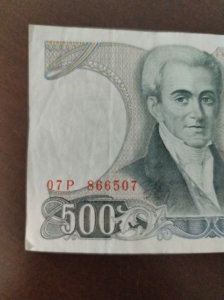 Billete antiguo 500 Drachmes
