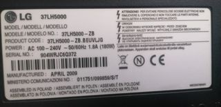 Se vende TV LG 37 pulgadas lcd