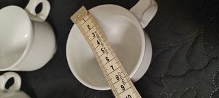 5 tazas blancas porcelanas Bidasoa