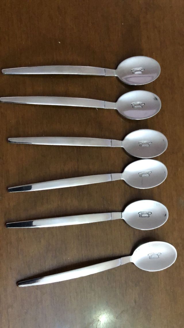 Set Cucchiaini acciaio con incisioni varie