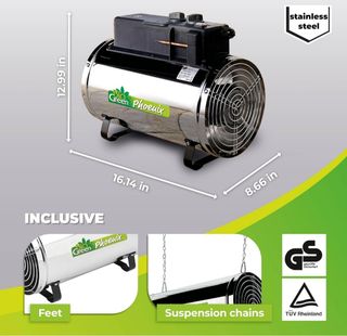 Estufa para invernadero BIO Phoenix 2.8