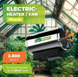Estufa para invernadero BIO Phoenix 2.8