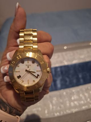 Reloj tous mujer baño de oro y nacar
