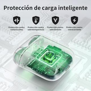 Funda Carga inalámbrica Compatible Air-Pods 1/2.