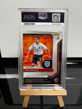 Gary Neville Panini Prizm Auto PSA 9