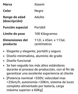 Patinete electrico Xiaomi Pro2