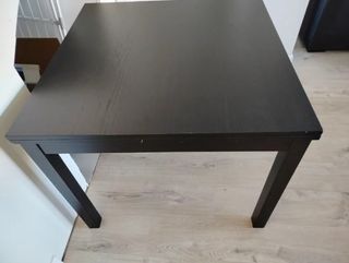Mesa negra IKEA extensible
