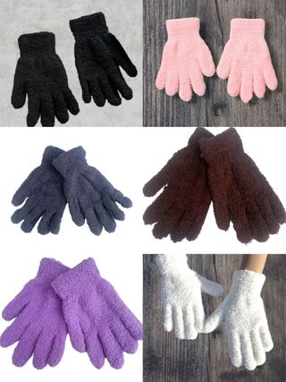 Guantes de tercipelo coral