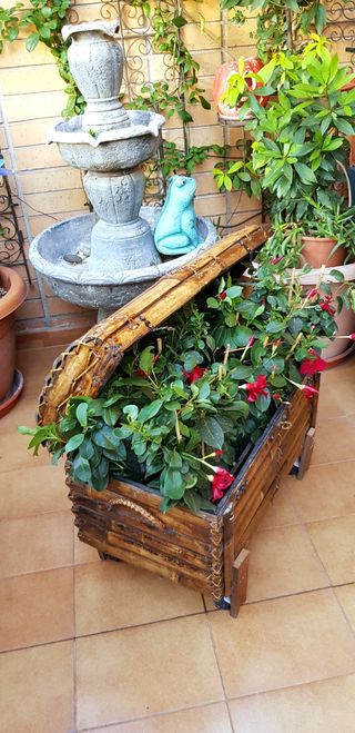 Baúl y macetero para decoración hec Bamb