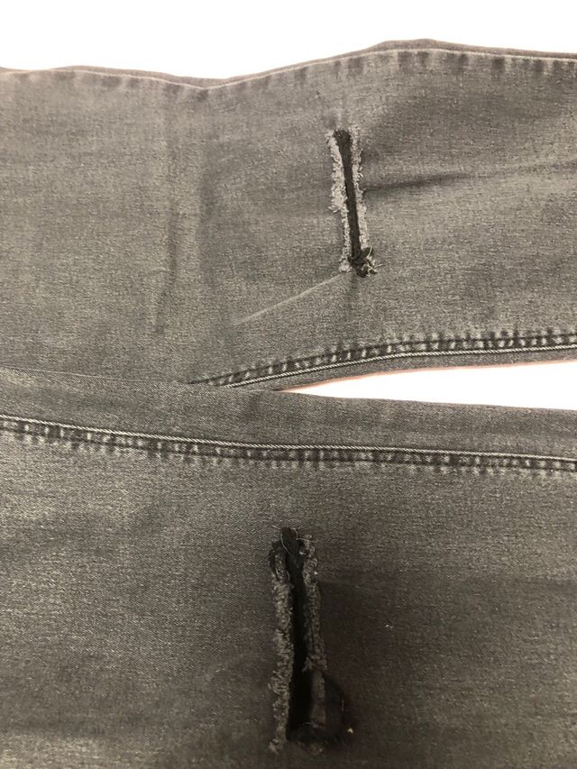 Vaquero gris con rotos Zara 44