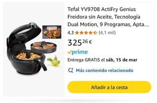 Freidora de aire Tefal xxl