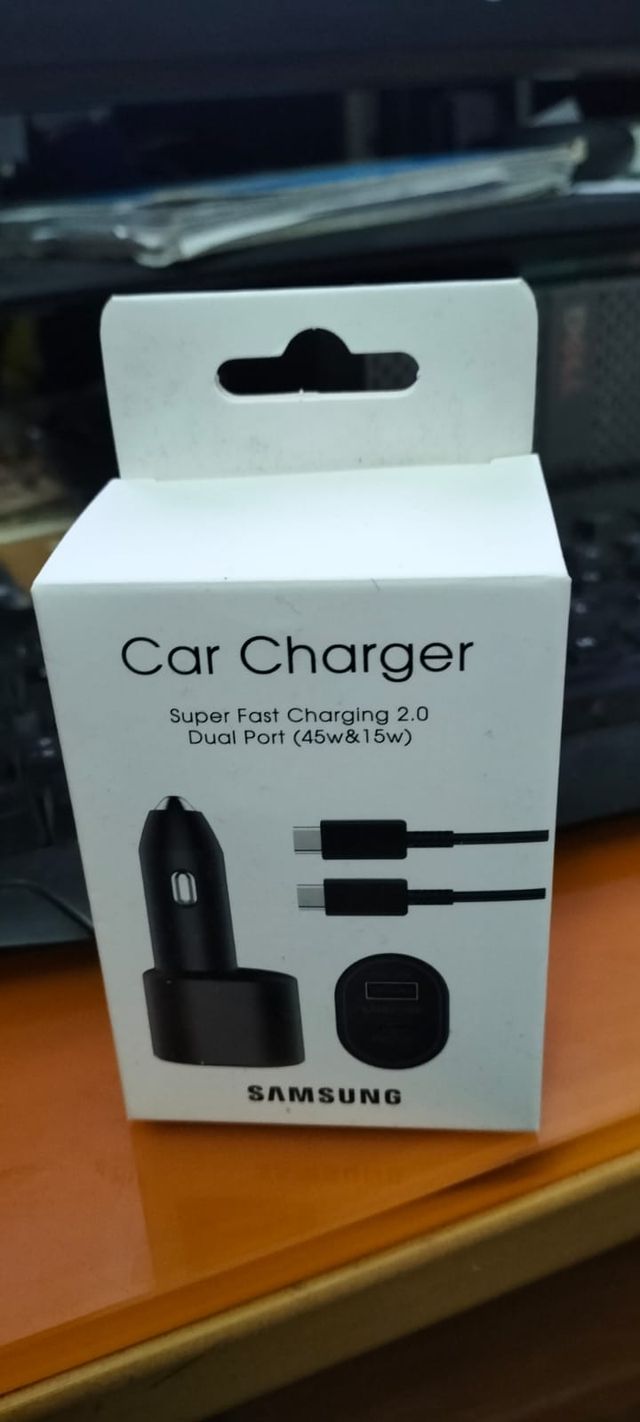 CARGADOR ORIGINAL SAMSUNG PARA COCHE 45W+15W+CABLE