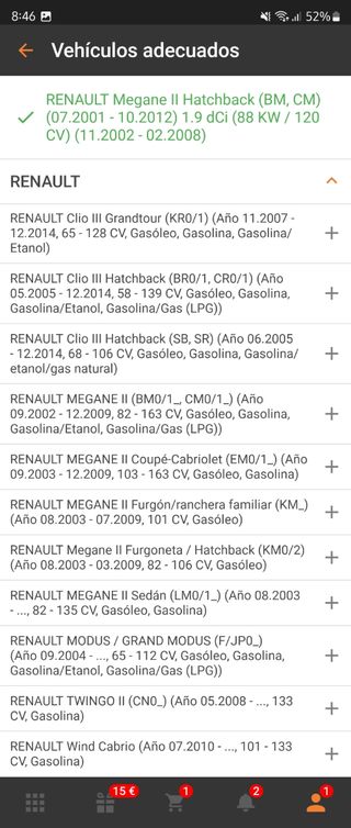 DISCOS TRASEROS BOSCH RENAULT