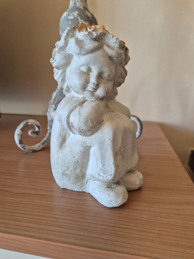 Shabby statua angelo bimba handmade
