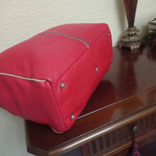 Bolso rojo de piel GLORIA Ortiz en perfecto estado