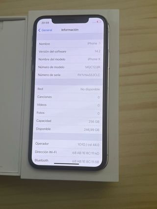 iPhone X 256GB. Libre .Gris Espacial .