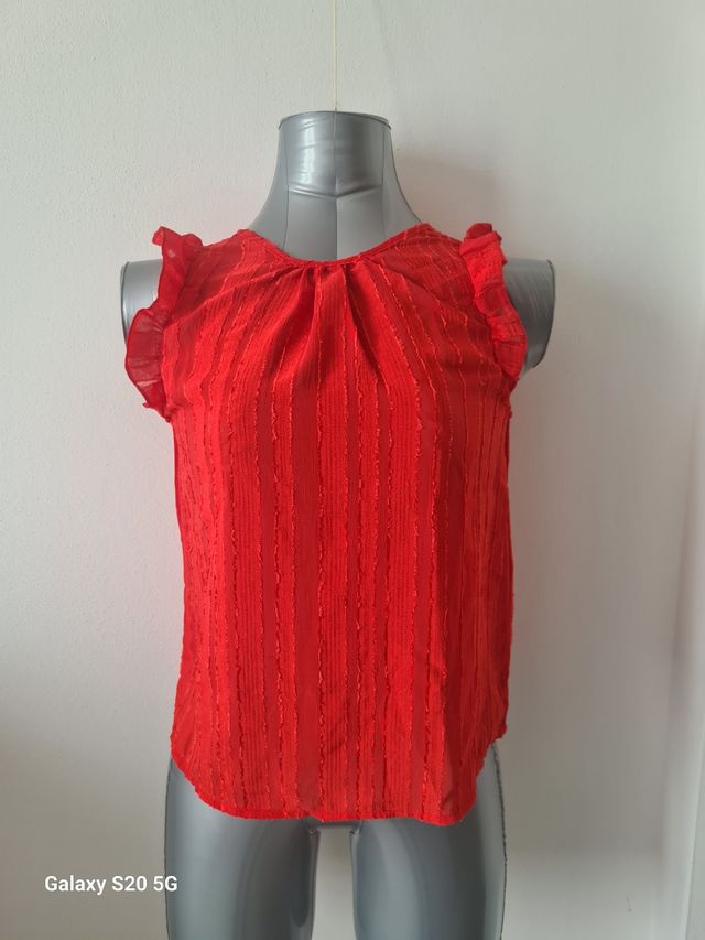 Top rosso scarlatto taglia XS