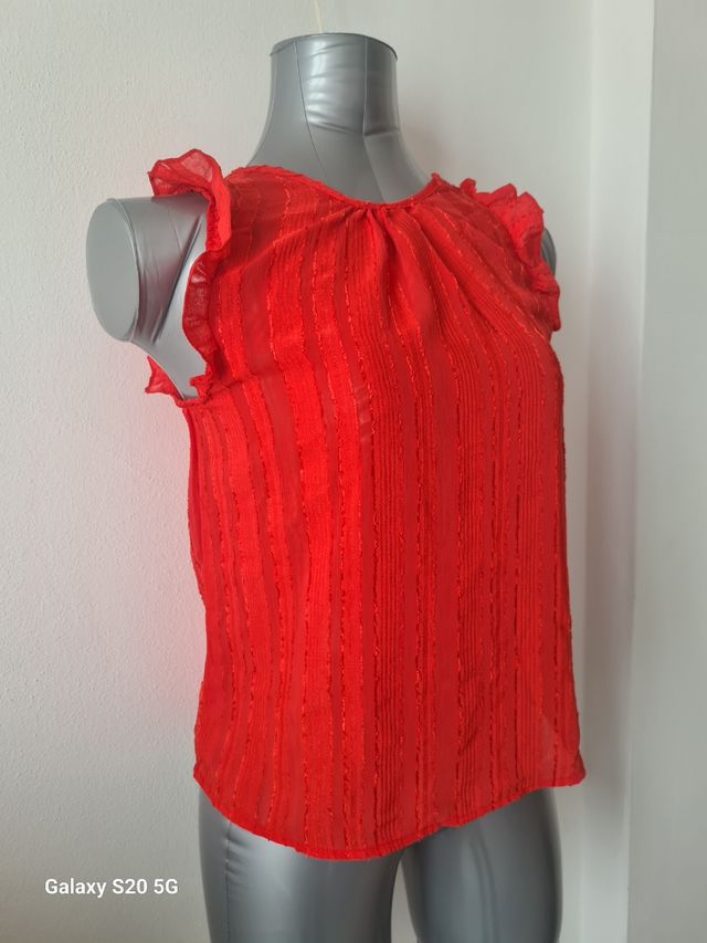 Top rosso scarlatto taglia XS
