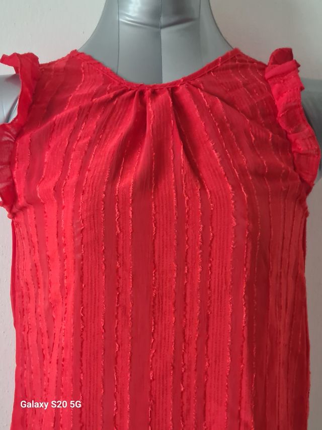 Top rosso scarlatto taglia XS