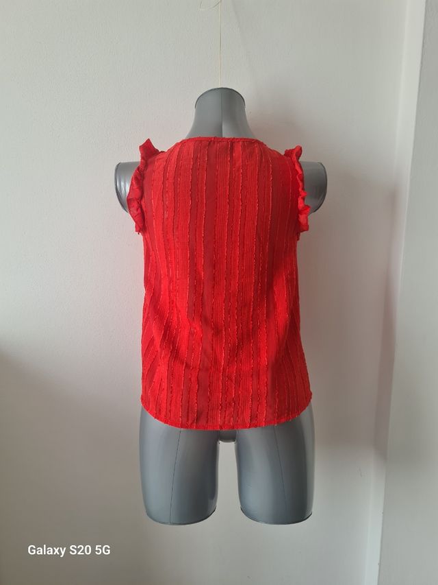 Top rosso scarlatto taglia XS