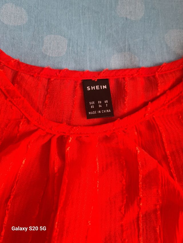 Top rosso scarlatto taglia XS