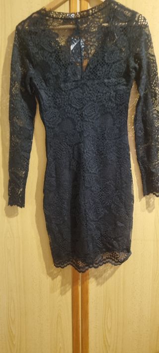 Vestido corto encaje HyM