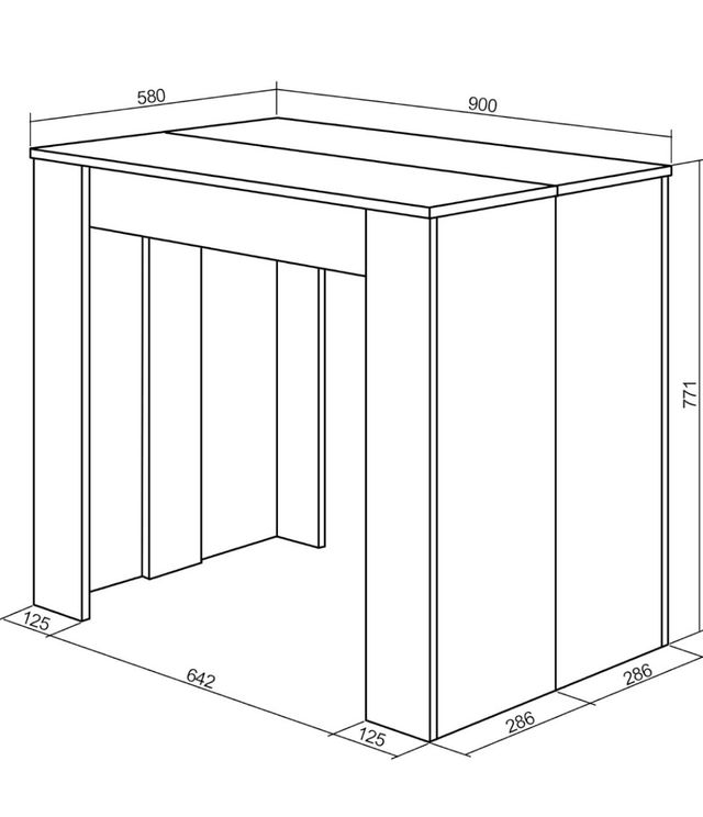 Mesa extensible consola