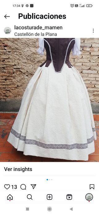 Justillo y falda huertana