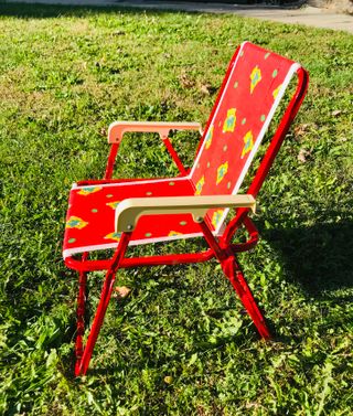 SILLA VINTAGE INFANTIL PARA CAMPING PLEGABLE