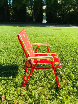 SILLA VINTAGE INFANTIL PARA CAMPING PLEGABLE