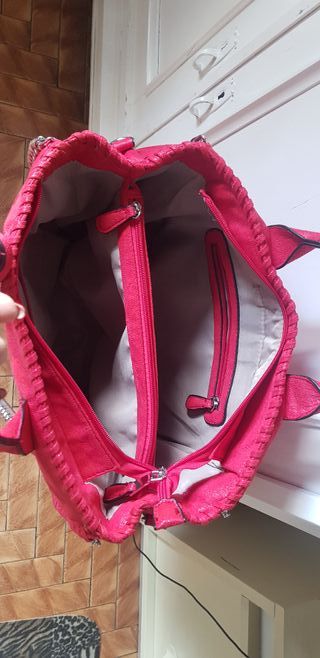 Borsa scamosciata rossa