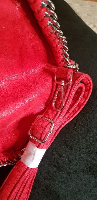 Borsa scamosciata rossa