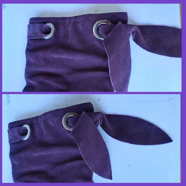 Stivali scamosciati viola Vintage anni90