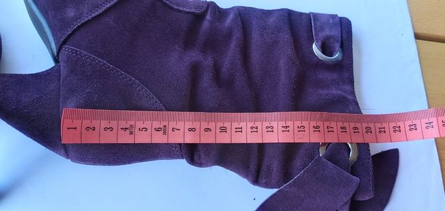 Stivali scamosciati viola Vintage anni90