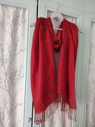 Foulard o pañuelo seda color teja SÍNTESIS 