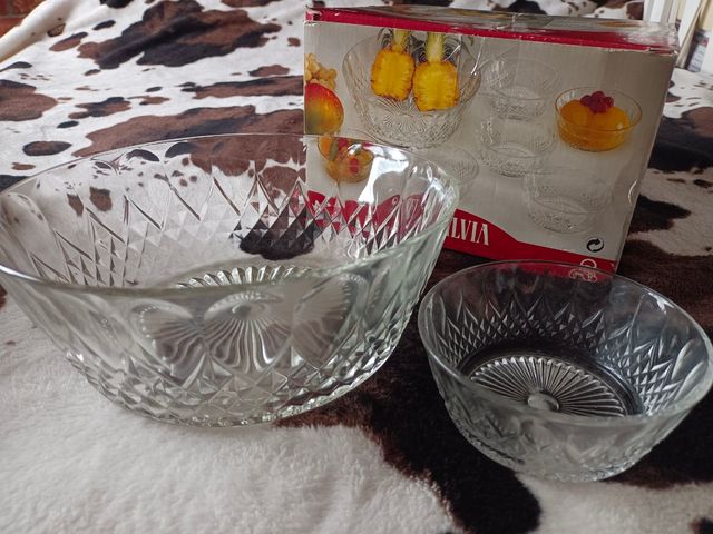 Juego de postre en cristal NUEVO