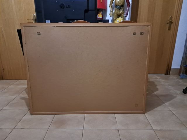 Cuadro Campo de trigo con cipreses