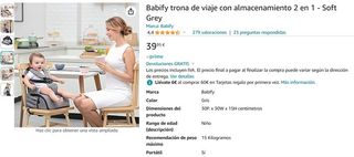 Trona, elevador bebé/niño