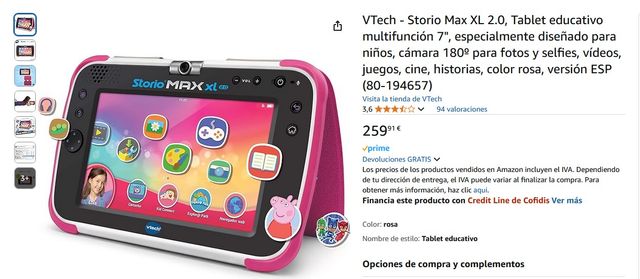 Tablet educativo multifunción niños