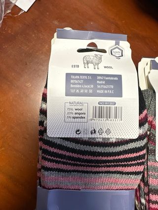 Calcetines de lana de caballero