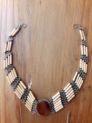 Collar gargantilla con cornalina Vintage