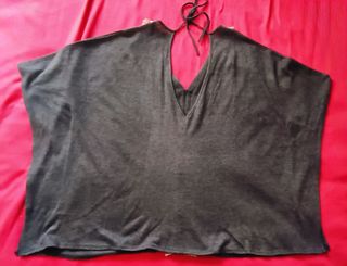 Precioso top boho marrón Cherry Paris de punto y f
