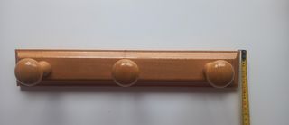 Perchero de madera natural HERDASA