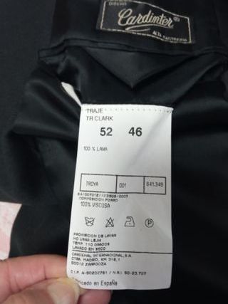 Traje de chaqueta y pantalon de caballero