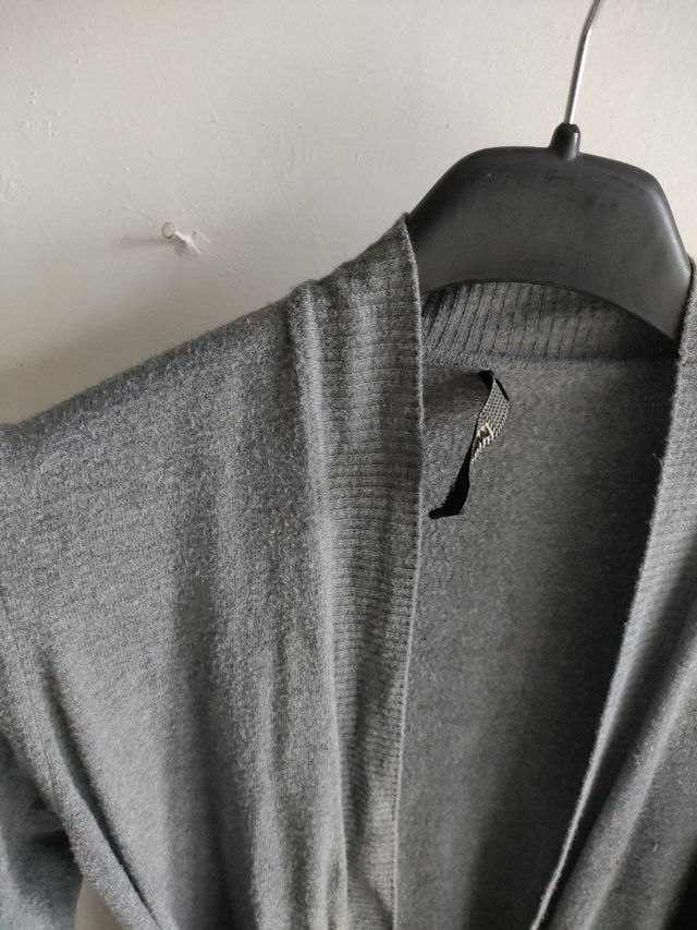 Cardigan lungo grigio