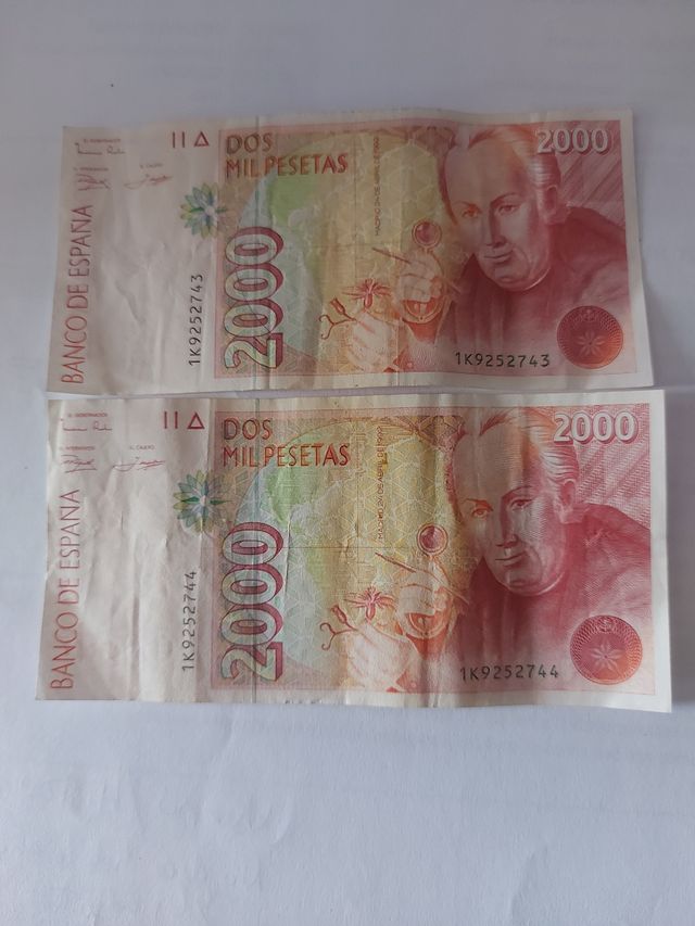 ESPAÑA 2000 PESETAS 1992 NUM CONSECUTIVOS 1a VERS