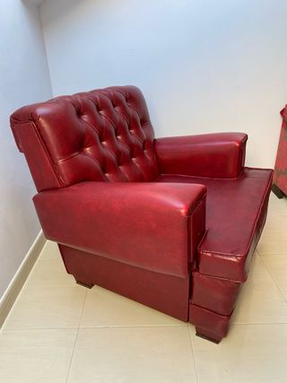 Butaca roja vintage años 80